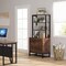 2-Drawer Lockable Filing Cabinet with Open Shelves and Adjustable Storage for Office or Home